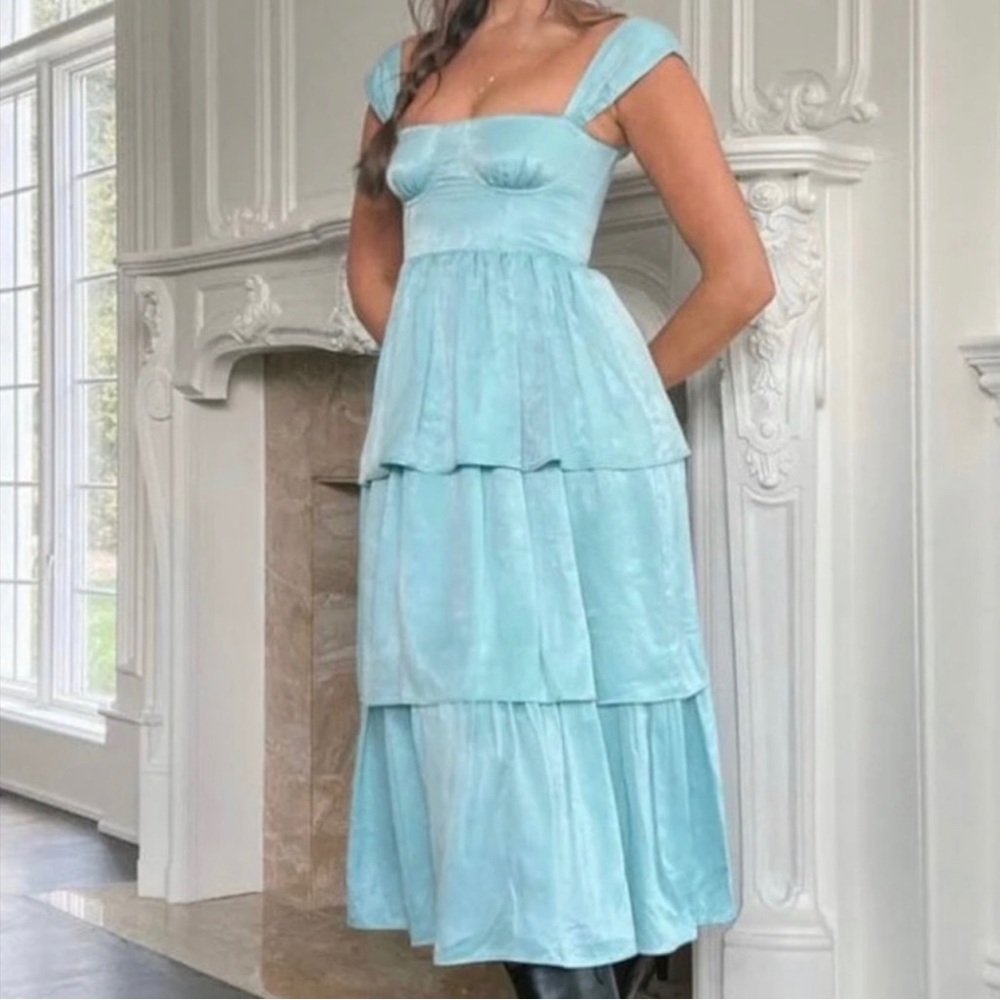 WeWoreWhat Corset Sateen Dress